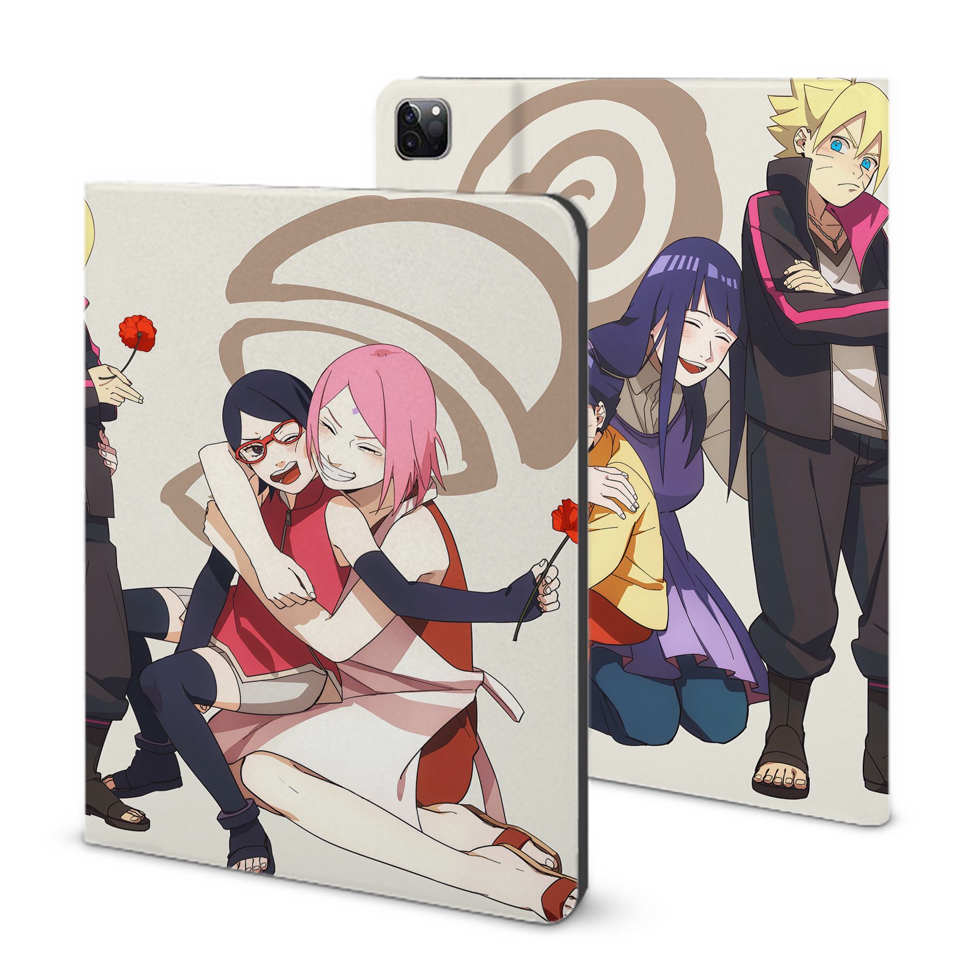 （画像用） NARUTO -ナルト- NARUTO -ナルト- 疾風伝 IPad ケース ブック型 PUレザー TPU 耐衝撃 軽量 薄型 ペン収納なし 全面保護 IPad 各モデル対応